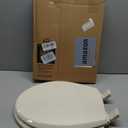 Mayfair Cassel Slow Close Toilet Seat, Easy Clean, Non Slip Premium Wood Seat, Easy Install, Made in USA, Round, Bone