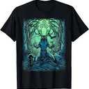 Traditional Pagan Celtic Greenman T-Shirt, L