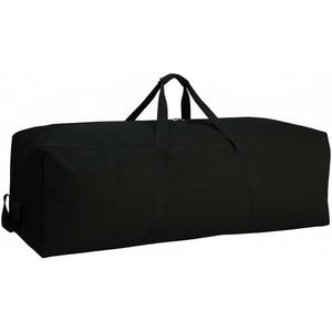 DoYiKe Extra Large Canvas Travel Duffle Bag Heavy Duty, Sports Travel Military Camping Tent Storage Black (Black Top-opening), Size: XXXX-Large