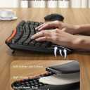 Ergonomic Wireless Keyboard and Mouse Combo, Full Size Wave, Natural Typing