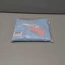 Women's Oversize Workout Crop Tops Short Sleeve Crewneck Drop Shoulder Boxy T Shirts Summer Casual Solid Basic Tees (Blue, L)