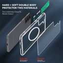 for Samsung Galaxy S21+ Plus Clear Case with Magnetic, Anti-Yellowing TPU & PC Back Cover Camera Protection, Wireless Charging Compatible