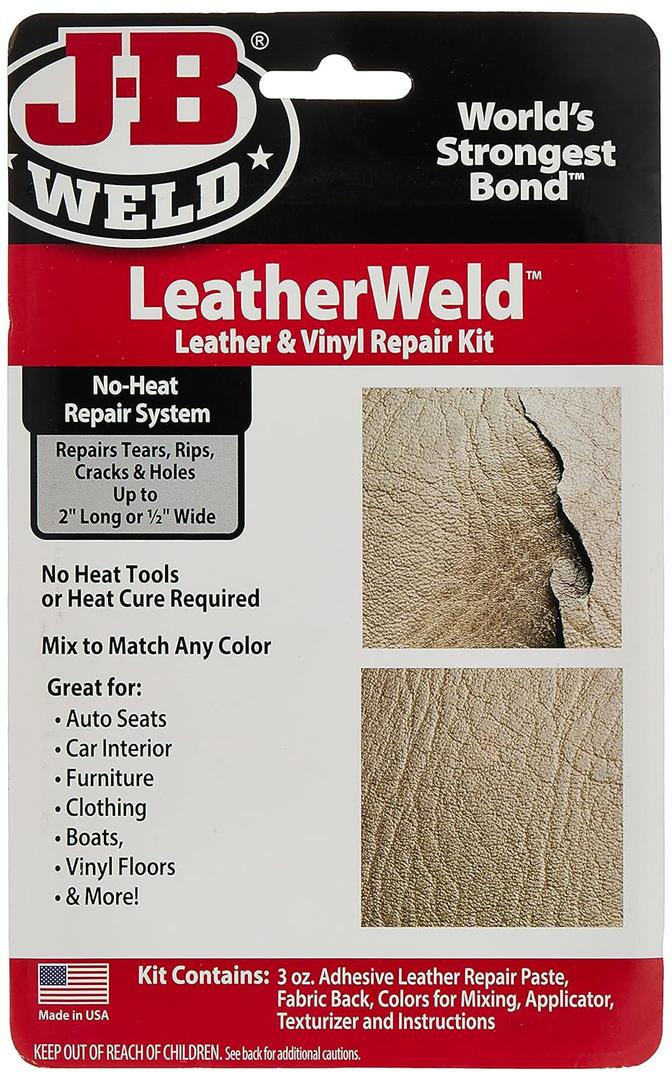J-B Weld 2130 Vinyl and Leather Repair Kit, 3 oz, Black