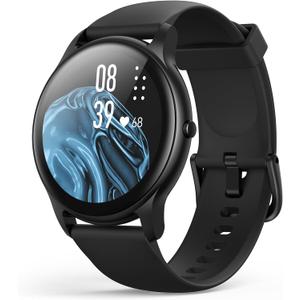 AGPTEK Smartwatch, Waterproof Smart Watch for Android and iOS Fitness Tra Black