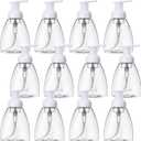 12 Pcs eBoot Foaming Soap Dispenser Foaming Pump Bottle Travel Hand Soap Pump Foam Dispenser Bottle Plastic Press Bottles Empty Refillable Plastic Container for Liquid Shampoo (8 oz)
