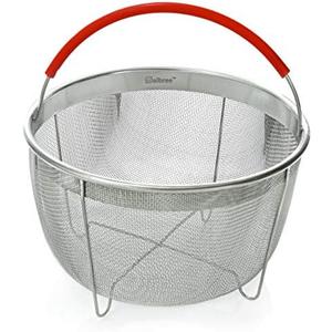 Original Salbree Steamer Basket for 8 qt quart Instant Pot Accessories, Stainless Steel Strainer and Insert fits IP Insta Pots, Instapot, Other Pressure Cookers, with Silicone Handle [3qt 6qt avail]