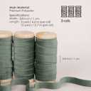 Vitalizart Dusty Green Velvet Ribbon Set 3/8" x 15 Yd Wooden Spool Fabric Trim 3 Rolls * 5 Yd for Christmas Wreath Decoration Handmade Craft Ornaments Gift Wrapping & Bow Making