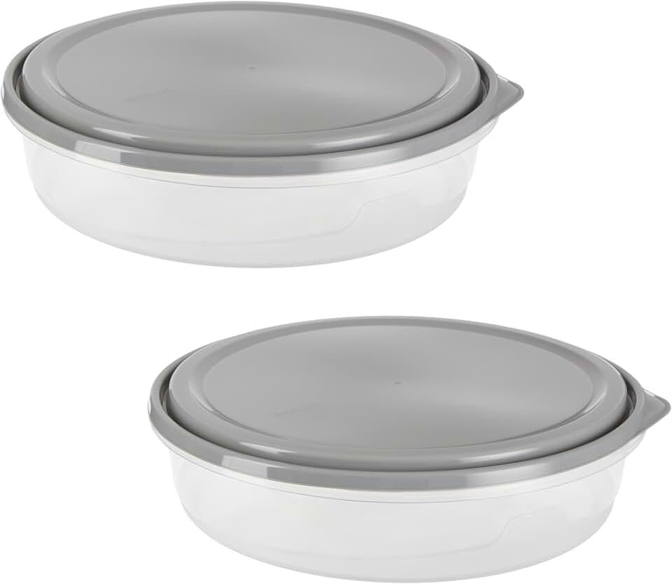 GoodCook EveryWare Extra Large 12 inch Round Container 4 pack, BPA Free