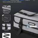 Large Fishing Tackle Bag for Soft Plastic Baits Storage, 20PCS Soft Bait Clear Storage Bag, Fishing Gear Organizer for Weights, Reels & Hooks, 900D Waterproof Oxford Fabric, Grey
