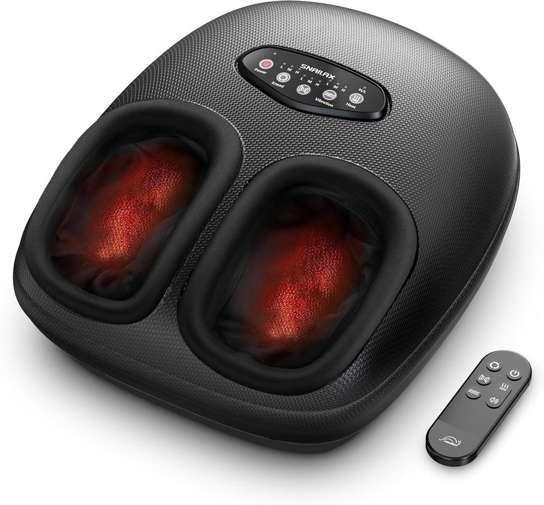 Snailax Foot Massager with Heat, Foot Massager for Neuropathy Plantar Fasciitis, Shiatsu Compression Vibration Heated Feet Massager (Remote Control), Fits Biger Size 13, Mothers DayGifts for Mom,Women (Bronze)