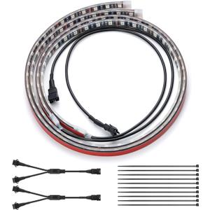 DITRIO 2pcs 3-Feet Underglow RGB Neon LED Light Strips DC 12V for Motorcycles Trikes Trailers Golf Carts ATVs UTVs (Only for InfiColors Series)