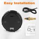 2inch 52mm Oil Temp Temperature Gauge Meter Kit 104-302 DC12V for Boat Marine Car Truck Vehicle Automotive