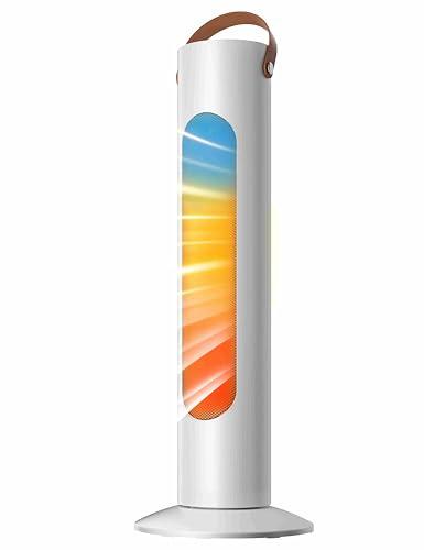 Electric Space Heaters for Indoor Use, 25" Portable Room Office Heater with 70°Oscillation, 1500W, 2 Heating & Fan Modes, 1S Instant Heating, Quiet Electric Heater for Garage Bedroom Large Room, White