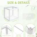 Menkxi Clear Wedding Card Box with Slot 10 x 10 x 8.5 Large Acrylic Card Box for Party Wooden Envelope Holder with Sign for Wedding Quinceanera Birthday Baby Shower Decorations(White,Wood)
