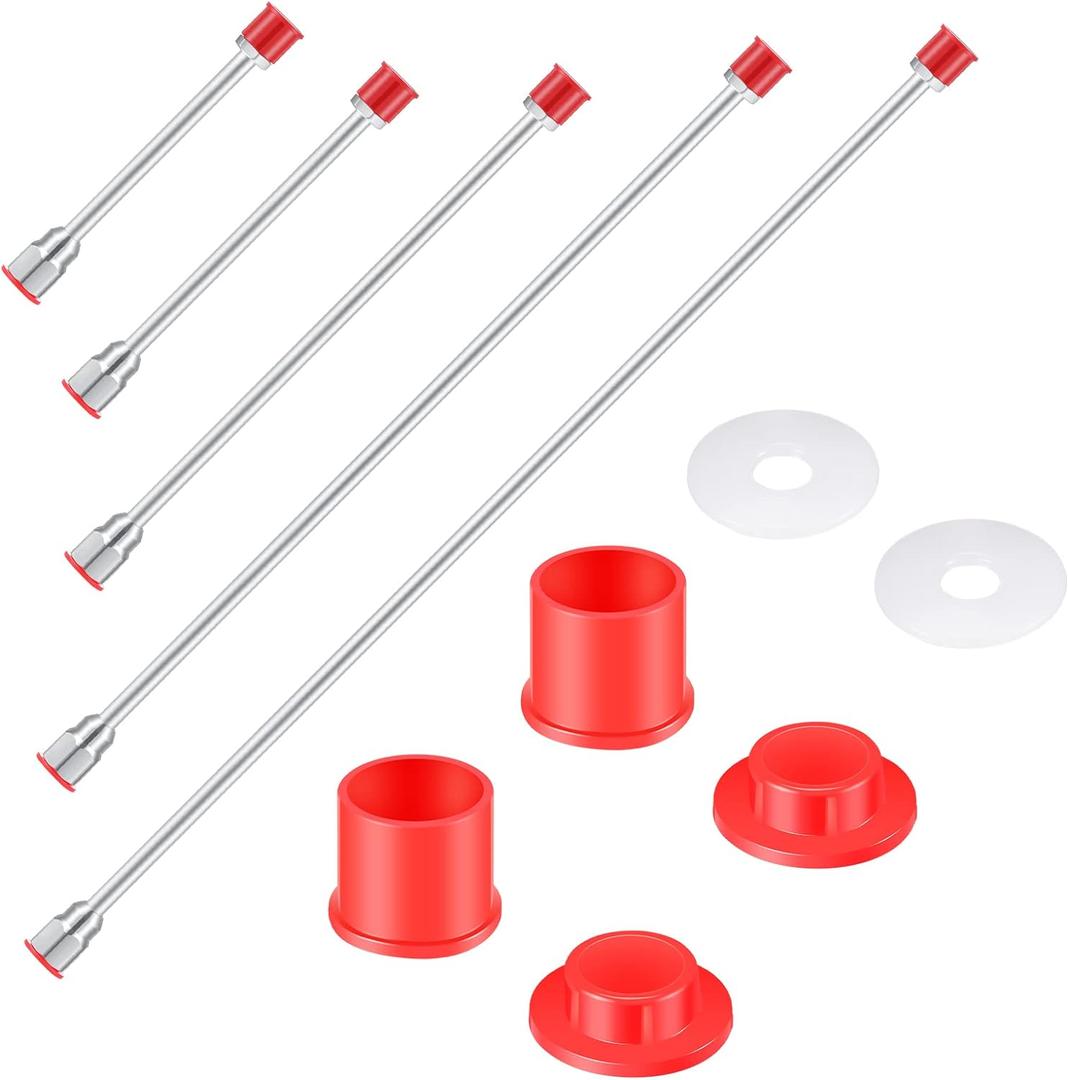 5 Pieces Airless Paint Sprayer Tip Extension Pole Extension Rod for Airless Painting Spray Gun with Red Guard (40,29.95,20,12,7.8 Inches)