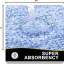 OLANLY Bathroom Runner Rugs 47x24, Extra Soft and Absorbent Microfiber Bath Rugs, Non-Slip, Machine Washable, Quick Dry Shaggy Bath Carpet, Long Bath Mats for Bathroom Floor, Tub, Shower, Blue