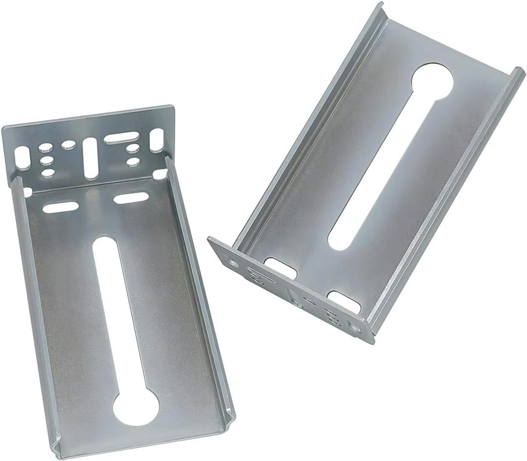 LONTAN Rear Mounting Brackets for Drawer Slide 5 Pairs B4502 Cabinet Bracket Drawer Track Guide Kitchen Replacement Parts for 1.77in(45mm) Width Furniture Gildes (Silver)