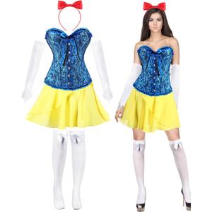 5 Pcs Halloween Princess Costumes for Women Adult Princess Costumes with Headband for Cosplay Party Outfit (Medium)