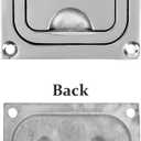 Heavy Duty Flush Lifting Handle Ring Pull for Boat Deck Hatch, 316 Stainless Steel, 3 X 2.25 inch, with Screws(Pack of 2)