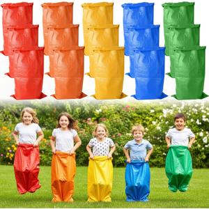Yard Games for Kids & Adults - 5 Color Potato Sack Race Bags Set for Outdoor Parties & Field Day,Large Jump Sacks, Bean Bag Toss Game for Backyard,Carnival,Family Reunion