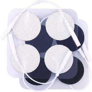 LotFancy TENS Unit Electrode Pads, 40PCS Round Electrodes Pads, 1.25" Reusable TENS Pads for EMS Muscle Stimulator, with 2.0 mm Pigtail Connectors
