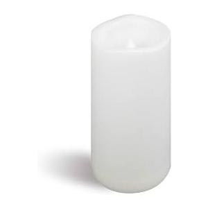 CANDLE CHOICE Waterproof Outdoor Battery Operated Flameless Candle with Timer Large Plastic Resin Bright Flickering Electric LED Pillar Lantern Patio Garden Wedding Christmas Decorations 4”(D) x8”(H)