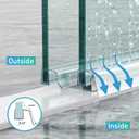 Sliding Shower Door Bottom Seal, 2 PCS 1/2" x 36" Sliding Shower Door Sweep for 1/2 Inch Glass, Frameless Glass Door Seal Strip Stop Shower Leaks and Create a Water Barrier