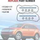 Engine Valve Cover Gasket Set Compatible with Ford Lincoln Mazda Mercury Vehicle 2007-2015 Edge Flex Fusion Taurus Taurus X, MKS MKZ MKT MKX, 6 CX-9, 2008-2009 Sable 3.5L 3.7L, Replace#VS50767R