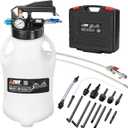 EWK 10L Pneumatic Transmission Fluid Pump, Extract & Refill System with 14 Universal Adapters, Heavy-Duty Fluid Evacuator for Clean, Efficient ATF Service, Ideal for DIY Owners, Technicians