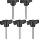 uxcell 5Pcs Clamping Screw Knob, M5 x 50mm Metric 304 Stainless Steel T Shaped Thumb Screws Handle for Quick Remove Hand Tightening Knob Replacement