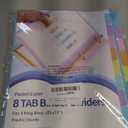 16Pcs/2 Set 8 Tab Dividers, Clear Plastic Binder Dividers with Tabs, for 3 Ring Binder, Letter Size, Multicolor