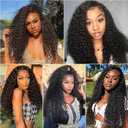 28 Inch Lace Front Wigs Black Human Hair Wave Curly Glueless 13x4 HD 180% Density Pre Plucked Natural Wigs for Women Girls