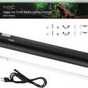 T5 UVB Reptile Light Fixture HO UVB Bulb Lighting Combo Kit, 10.0 UVB Light for Reptiles Terrarium Hood with 24W Reptile Light Bar UVA UVB Desert Lamp for Bearded Dragon Turtle Tank, 22Inch