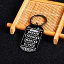 2 x Valentines Day Gifts for Him Her Black Keychain for Women Men Teens Girls Boys Inspirational Christmas Gifts for Son Daughter Gifts from Mom Birthday Graduation Anniversary Presents for Friends