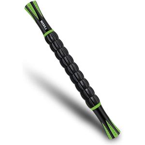 Muscle Roller Massage Roller Stick for Athletes, Help Reducing Muscle Soreness Cramping Tightness Leg Arms Back Calves Muscle Massager (Black-Green)