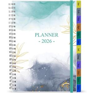2026 Weekly & Monthly Planner - January 2026 to December 2026, 2026 Planner & Organizer Notebook to Track Goals, Medium 6.5" x 8.5", Teal