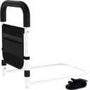 Bed Rails for Elderly Adults Safety  Bed Cane for Seniors, Grab Bar Bed Handrails with Ergonomic Handle & Storage Pocket, 17-Inch Fixed Height, Easy to Assemble, Holds up to 300lbs