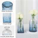 RUCKAE 12 Pack Glass Bud Vases Mini Flower Vase Small Vintage Vases for Centerpiece Table Wedding Decorations Home Decor Party (Gradient Blue)