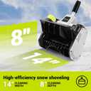 40V Cordless Electric Snow Shovel, 14 Inch Battery Powered Snow Blower with 4.0Ah Battery & 1000W Brushless Motor, 21FT Throw Distance for Driveway, Patio, Sidewalk Snow Removal