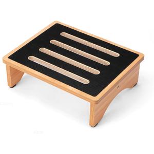 StrongTek 5" High Wooden Bed Step Stool for Adults, Sturdy Bedside & Shower Steps, 440lb Capacity, Versatile Mobility Aid for Seniors, Kitchen Use, Surgery Recovery, Anti-Slip, Portable Design