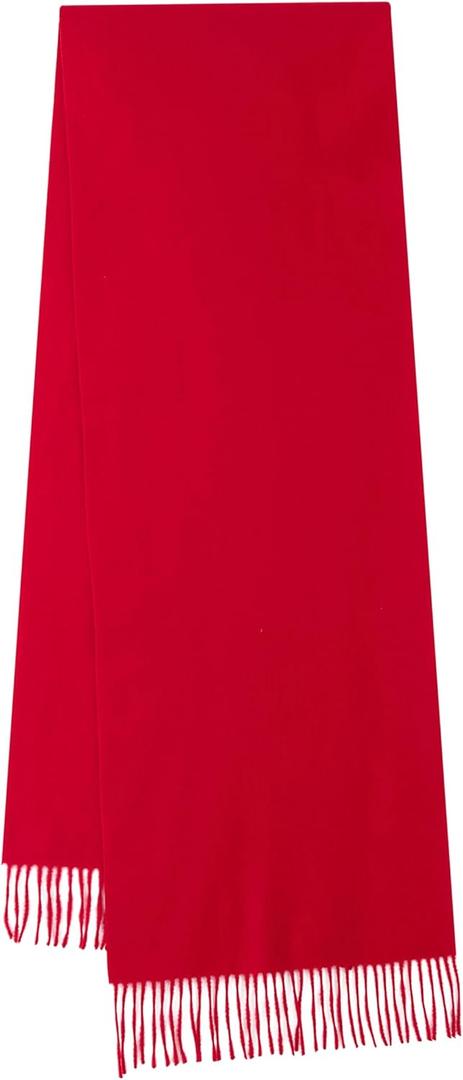 CALVIN & OLIVIA Ultra-Soft Cashmere Feel Scarf Winter Holiday Gift for Men & Women (Amazing Lovely Red)