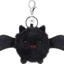Apricot Lamb Cute Toys Plush Halloween Bat Stuffed Animal Soft Keychain for Kids Bag, Purse, Backpack, Handbag (Black Bat4 Inches)