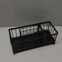 Cisily Black Sponge Holder for Kitchen Sink, Sink Caddy Organizer with High Brush Holder, Kitchen Countertop Organizers and Storage Essentials, Rustproof 304 Stainless Steel, Soap Dispenser Organize