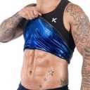 Kewlioo Men's Heat Trapping Pullover Sweat Enhancing Vest - Sauna Suit Shirt Compression Vest Shapewear Top for Gym Exercise (4X-Large-5X-Large, Black)
