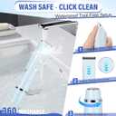 Women's Bikini Trimmer, 2-in-1 Electric Shaver for Bikini Line, Legs, Underarms, Face - Waterproof Women's Electric Shaver for Sensitive Skin, USB Rechargeable (Blue)