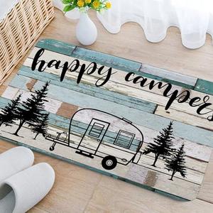 Viajar RV Campers Bath Mat, Rustic Wooden Campers Bath Rug Camping RV Bathroom Rugs for Travel Trailer Camping Bathroom Rugs Camping Bath Rug 16 x 24 Inch