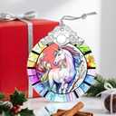Christmas Ornaments: Stained Glass Ornament, Christmas Tree Ornament, Hanging Ornaments for Home Decor & Xmas Tree Decorations  Exquisite Holiday Decor, Gifts & Holiday Present - Unicorn
