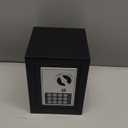 Small Electronic Safe Box With Digital Keypad & Keys 9.05 x 6.7 x 6.7 Inches Wall Safe 0.23Cuft Mini Security Box for Coin Home Office Hotel Rooms Business Jewelry (Black)