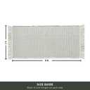 Chardin Home Green & Ivory Providence Stripe Area Rug 2' x 3' (Rectangular) | Hand Woven Recycled Cotton Rug | Machine Washable & Reversible