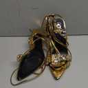 Kluolandi Women's Strappy Stiletto Heels with Crystal Lace Up Gladiator Sexy Open Toe High Heeled Sandals Gold Heels for Women (6)